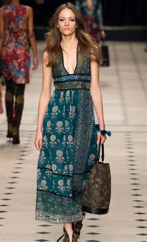 New Burberry Prorsum Runway Floral Silk Dress 